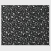 Papier Cadeau Floraison de fleurs blanches d'Hibiscus sur le noi (Plat)