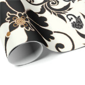Papier Cadeau Floral (Coin rond)