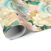 Papier Cadeau Floral (Coin rond)
