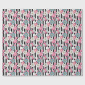 Papier Cadeau Floral (Plat)
