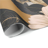 Papier Cadeau floral (Coin rond)