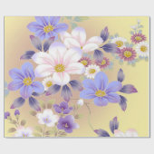 Papier Cadeau Floral (Plat)