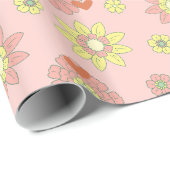 Papier Cadeau Floral (Coin rond)