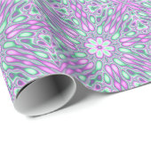 Papier Cadeau Floral Abstrait vibrant (Coin rond)