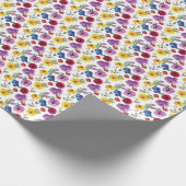 Papier cadeau floral aquarelle vif et audacieux (Coin)