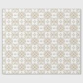 Papier Cadeau Floral beige (Plat)