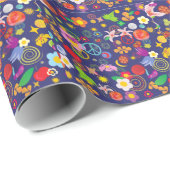 Papier Cadeau Floral boho (Coin rond)