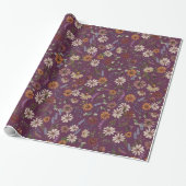 Papier Cadeau Floral Bourguignon (Déroulé)