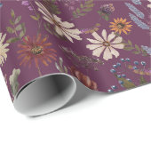 Papier Cadeau Floral Bourguignon (Coin rond)
