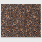Papier Cadeau Floral Brown Cowgirl (Plat)