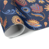 Papier Cadeau Floral classique (Coin rond)