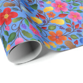 Papier Cadeau Floral coloré pour chaque saison (Coin rond)