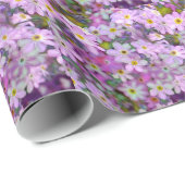 Papier Cadeau Floral dans le lilas (Coin rond)