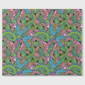 Papier Cadeau Floral décoratif (Plat)