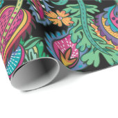 Papier Cadeau Floral décoratif (Coin rond)