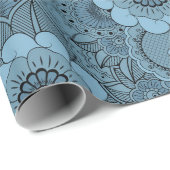 Papier Cadeau Floral décoratif (Coin rond)