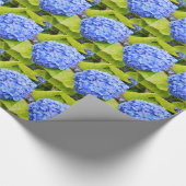 Papier Cadeau Floral d'hydrangée bleue (Coin)