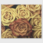 Papier Cadeau Floral élégant abstrait de jardin de roses de (Plat)