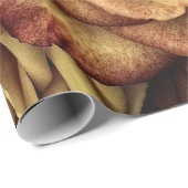 Papier Cadeau Floral élégant abstrait de jardin de roses de (Coin rond)