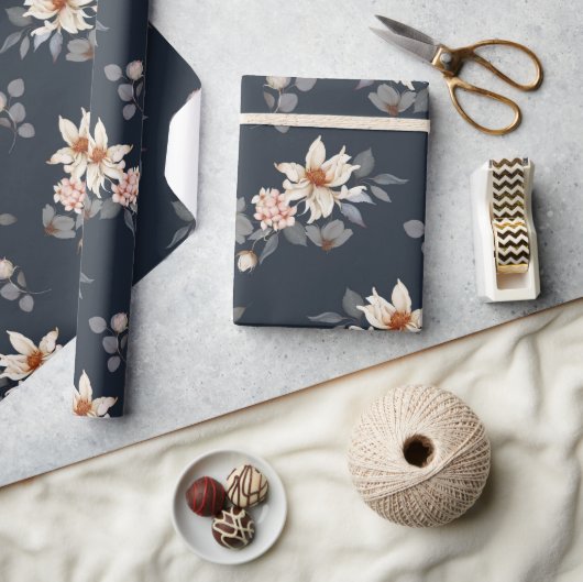 Papier Cadeau Floral élégant et intemporel (Artisanat)