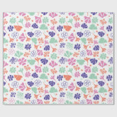 Papier Cadeau Floral Floral Abstrait Multicolor (Plat)