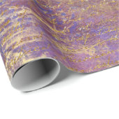 Papier Cadeau Floral Heart Gold (Coin rond)