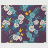 Papier Cadeau Floral jungle with snakes seamless pattern, tropic (Plat)