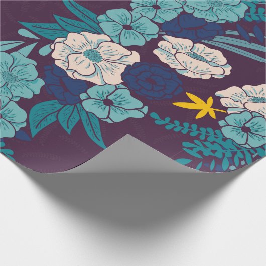 Papier Cadeau Floral jungle with snakes seamless pattern, tropic (Coin)