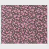 Papier Cadeau Floral Mille Fleurs Motif violet rose (Plat)