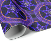 Papier Cadeau Floral Modern Boho Elegant Abstract Pattern #505 (Coin rond)