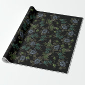 Papier Cadeau Floral Moody (Déroulé)
