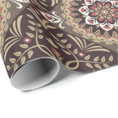 Papier Cadeau Floral Motif sans joint (Coin rond)