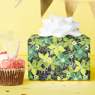 Papier Cadeau Floral multicolored sketch retro autumn