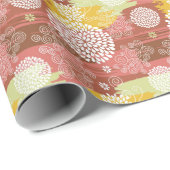 Papier Cadeau Floral pattern 2 (Coin rond)