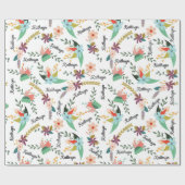 Papier Cadeau Floral personnalisé (Plat)