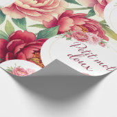Papier cadeau floral Petit mot doux (Coin)