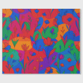 Papier Cadeau Floral psychédélique (Plat)