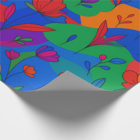 Papier Cadeau Floral psychédélique (Coin)