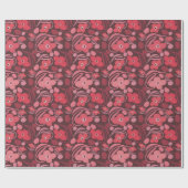 Papier Cadeau Floral rétro (Plat)