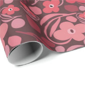 Papier Cadeau Floral rétro (Coin rond)