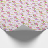 Papier Cadeau *~* Floral Romantique Rose Fleurs (Coin)