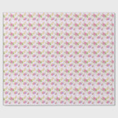 Papier Cadeau *~* Floral Romantique Rose Fleurs (Plat)