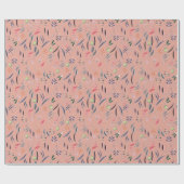 Papier Cadeau Floral rose (Plat)