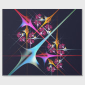 Papier Cadeau Floral rose moderne Art Abstrait Couleur Motif #01 (Plat)