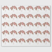Papier Cadeau Floral rustique Mauve (Plat)