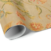 Papier Cadeau Floral Savonnerie Rose Tulip Verdure (Coin rond)