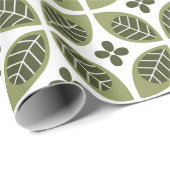 Papier Cadeau Floral seamless pattern design. Scandinavian style (Coin rond)