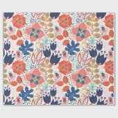 Papier Cadeau Floral seamless pattern on white. Abstract backgro (Plat)