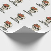 Papier Cadeau Floral Skull Aesthetic with Soft Emotional Touch (Coin)