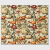 Papier Cadeau Floral Thanksgiving Motif Vintage (10) (Plat)